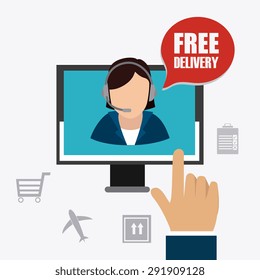 Delivery digital design, vector illustration eps 10.