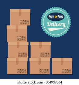 Delivery digital design, vector illustration eps 10