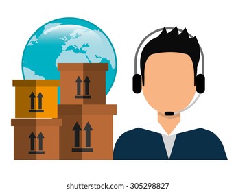 Delivery digital design, vector illustration eps 10.