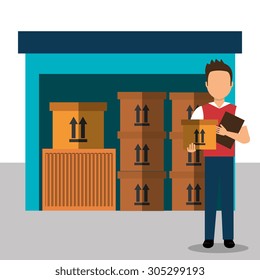 Delivery digital design, vector illustration eps 10.