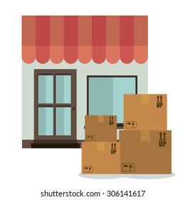 Delivery digital design, vector illustration eps 10