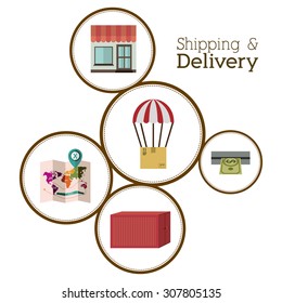 Delivery digital design, vector illustration eps 10