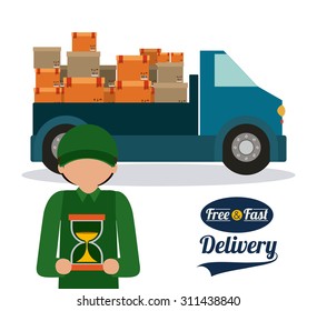 Delivery digital design, vector illustration eps 10