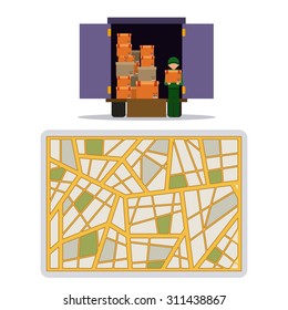 Delivery digital design, vector illustration eps 10