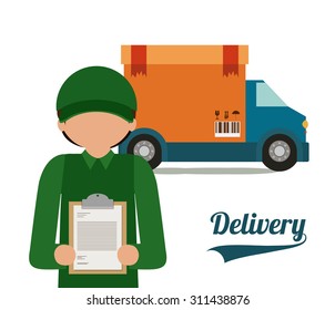 Delivery digital design, vector illustration eps 10