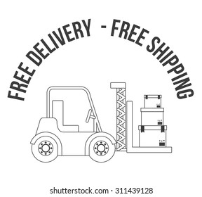 Delivery digital design, vector illustration eps 10