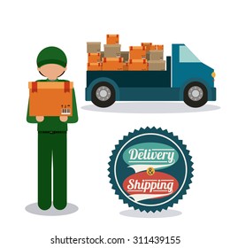 Delivery digital design, vector illustration eps 10