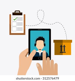 Delivery digital design, vector illustration eps 10.