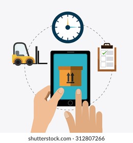 Delivery digital design, vector illustration eps 10.