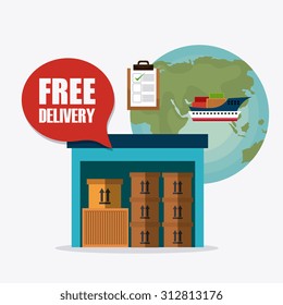 Delivery digital design, vector illustration eps 10.
