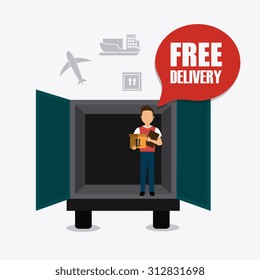 Delivery digital design, vector illustration eps 10.