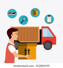 Delivery digital design, vector illustration eps 10.