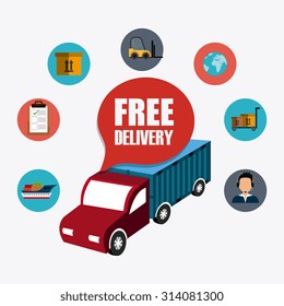 Delivery digital design, vector illustration eps 10.