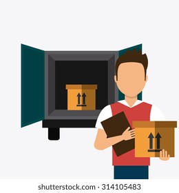 Delivery digital design, vector illustration eps 10.