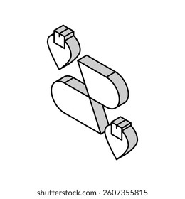 delivery direction gps marks isometric icon vector. delivery direction gps marks sign. isolated symbol illustration