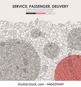 delivery Doodle Website Template Design