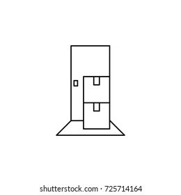 Delivery Door Box icon on white background