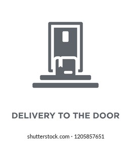delivery to the door icon. delivery to the door design concept from Delivery and logistic collection. Simple element vector illustration on white background.