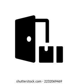 Delivery to the door icon (vector illustration)