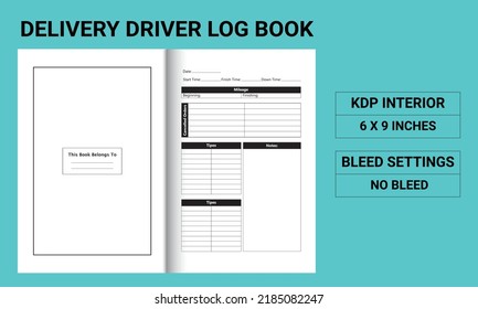 Delivery Driver Log Book - Kdp Interior