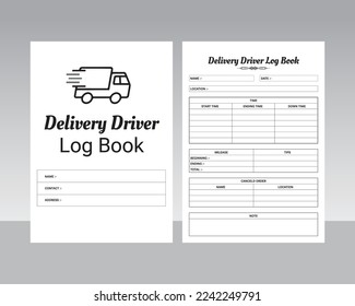 Delivery driver logbook kdp interior