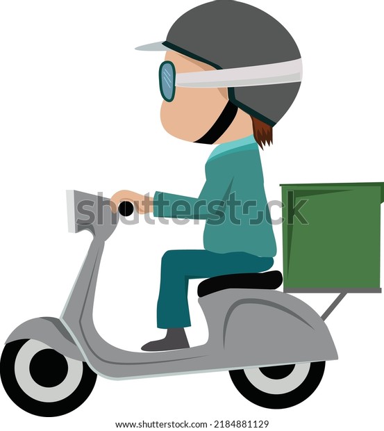 delivery driver, online products, delivery\
service ,vector