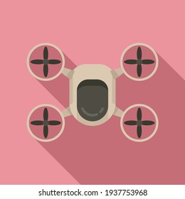 Delivery drone icon. Flat illustration of Delivery drone vector icon for web design