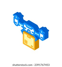 delivery drone isometric icon vector. delivery drone sign. isolated symbol illustration