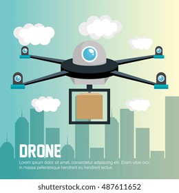 delivery drone remote graphic