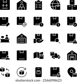 Delivery duotone vector icons pack