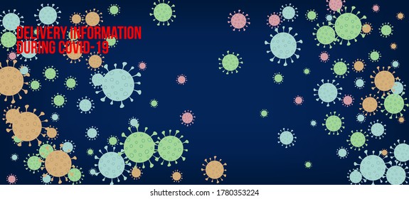 Delivery During COVID-19 Banner. Flat Cartoon Coronavirus Medical Banner. Business Information During Coronavirus Quarantine. Delivery During COVID-19 Banner. Virus Protection Flat Corona Web Page.
