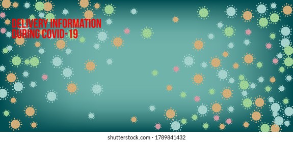 Delivery During COVID-19 Banner. Flat Cartoon Coronavirus Medical Banner. Virus Protection Flat Corona Web Page. Delivery During COVID-19 Banner. Business Information During Coronavirus Quarantine.