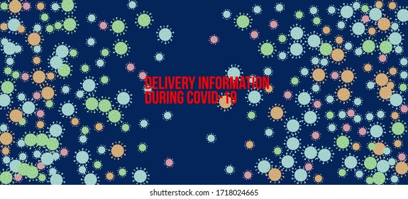 Delivery During COVID-19 Banner. Virus Protection Flat Corona Web Page. Flat Cartoon Coronavirus Medical Design. Delivery During COVID-19 Banner. Business Information During Coronavirus Quarantine.
