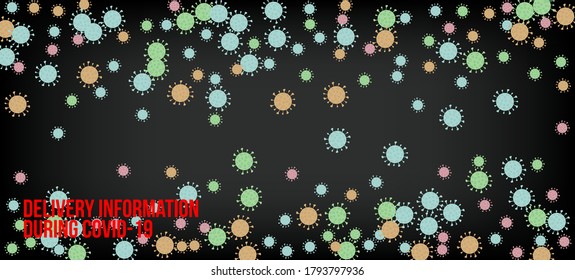Delivery During COVID-19 Banner. Virus Protection Flat Corona Web Page. Business Information During Coronavirus Quarantine. Delivery During COVID-19 Banner. Flat Cartoon Coronavirus Medical Poster.
