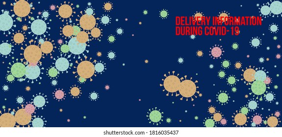 Delivery During COVID-19 Banner. Virus Protection Flat Corona Web Page. Flat Cartoon Coronavirus Medical Banner. Delivery During COVID-19 Banner. Business Information During Coronavirus Quarantine.