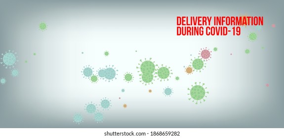 Delivery During COVID-19 Banner. Virus Protection Flat Corona Web Page. Flat Cartoon Coronavirus Medical Design. Delivery During COVID-19 Banner. Business Information During Coronavirus Quarantine.