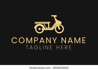 delivery e bike minimalist logo vector sublimation design