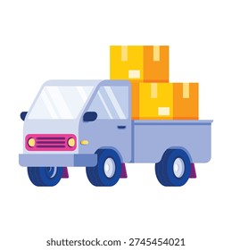 Delivery in an e-commerce marketplace process flow. A simple, flat-style vector illustration.