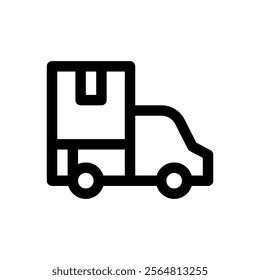 Delivery. Editable stroke vector icon.