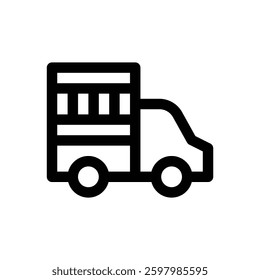Delivery. Editable stroke vector icon.