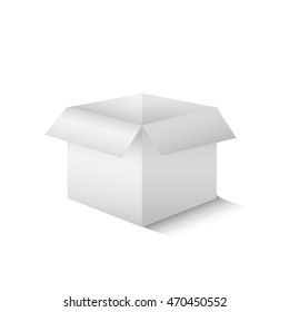 Delivery, empty, clean package box icon isolated on white background. Vector art.