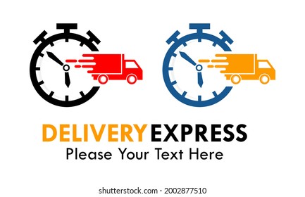 Delivery express design logo template illustration