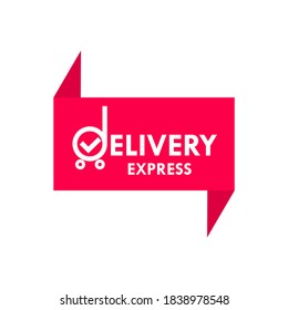 Ilustración de la plantilla de logotipo express de entrega. adecuado para la marca