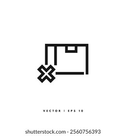Delivery Fail Icon. Editable Stroke