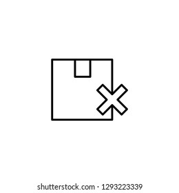 delivery fail icon vector illustration