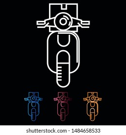 Delivery fast 24Hr express platform icon, outline vector illustration