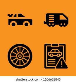 delivery, fast, background and tool icons set. Vector illustration for web and design