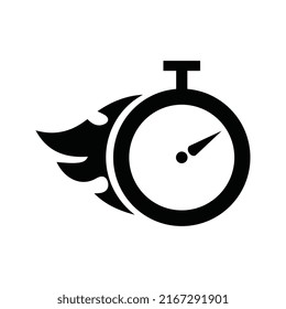 Delivery, fast, logistics, speed, meter, clock icon. Black Vector.