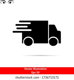 Delivery fast shipping icon vector, service