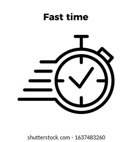 delivery or fast time or chronometer icon vector. perfect delivery sign-vector - symbol. beautiful fast time or measurement  element. web design and mobile design. premium quality element-vector.